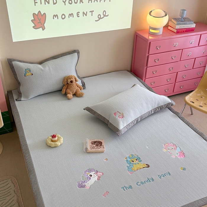 91家纺网 家纺一手货源 找家纺 （总）柚子YOUTH 2025新款中分子华夫格凉感凉席