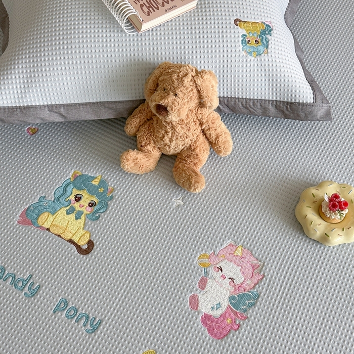 91家纺网 家纺一手货源 找家纺 柚子YOUTH 2025新款中分子华夫格凉感凉席 宝莉