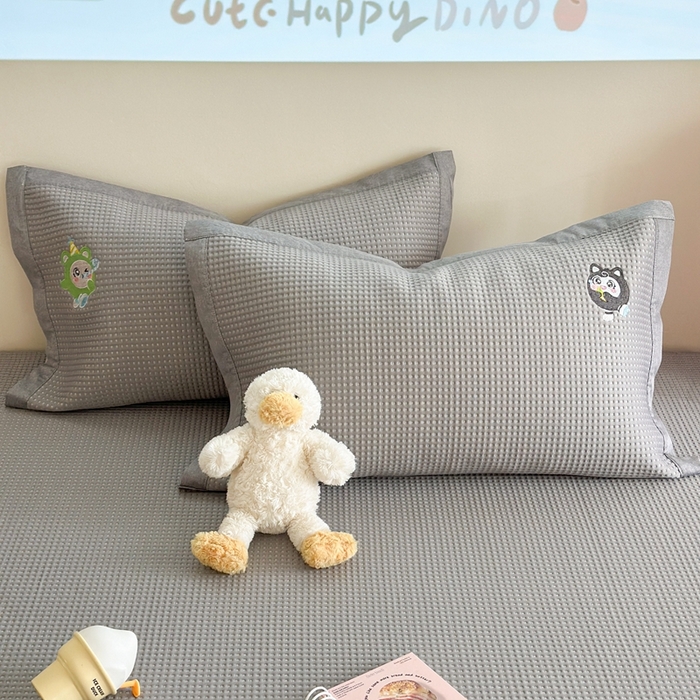 91家纺网 家纺一手货源 找家纺 柚子YOUTH 2025新款中分子华夫格凉感凉席 蛋仔派对