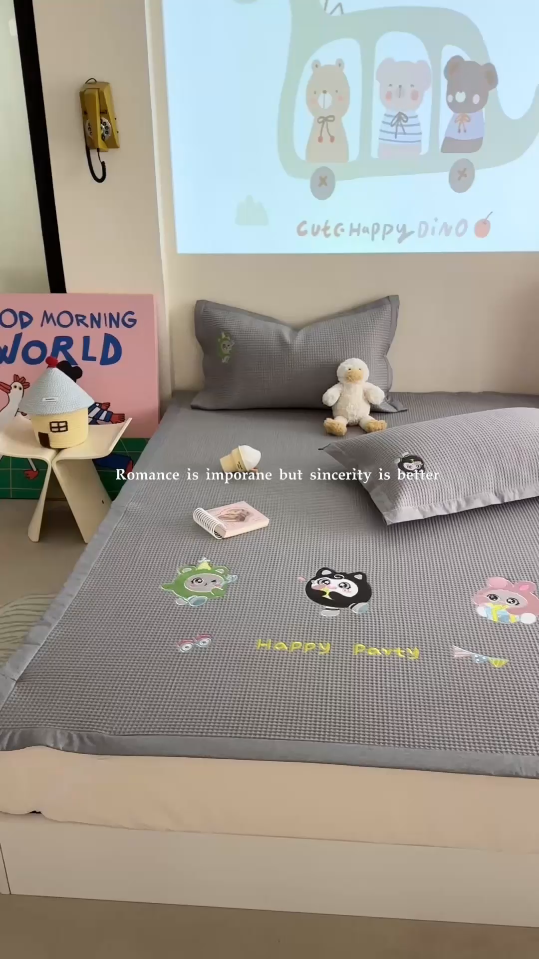 91家纺网 家纺一手货源 找家纺 柚子YOUTH 2025新款中分子华夫格凉感凉席 蛋仔派对