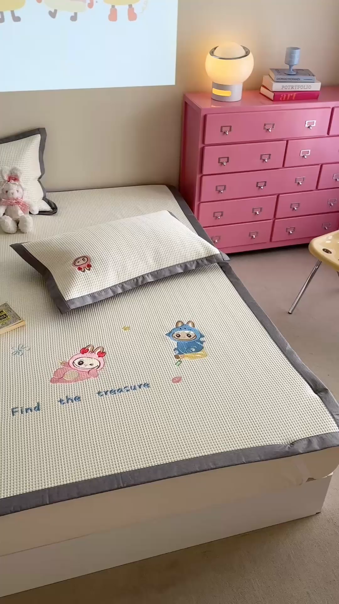 91家纺网 家纺一手货源 找家纺 柚子YOUTH 2025新款中分子华夫格凉感凉席 小布