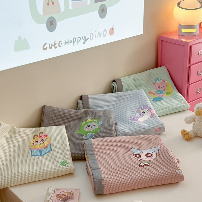 91家纺网 家纺一手货源 找家纺 柚子YOUTH 2025新款中分子华夫格凉感凉席 组合图仅供参考