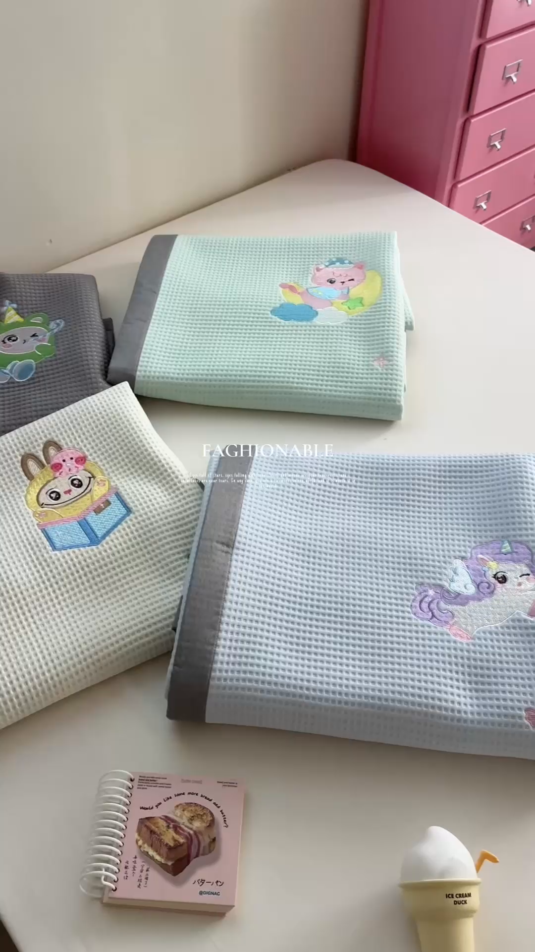 91家纺网 家纺一手货源 找家纺 柚子YOUTH 2025新款中分子华夫格凉感凉席 组合图仅供参考