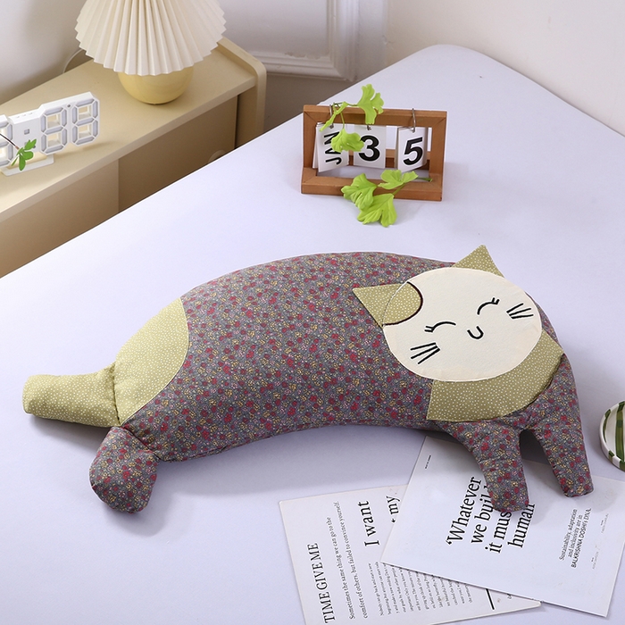 91家纺网 家纺一手货源 找家纺 （总）蔻眠 2025新款可爱猫-全棉卡通荞麦护颈枕芯儿童学生成人枕头