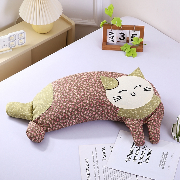 91家纺网 家纺一手货源 找家纺 （总）蔻眠 2025新款可爱猫-全棉卡通荞麦护颈枕芯儿童学生成人枕头