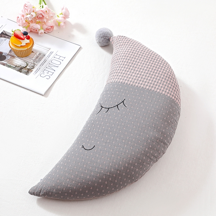 91家纺网 家纺一手货源 找家纺 糖果枕芯 2025新款异性荞麦枕月亮枕调理颈椎枕头枕芯 小月亮 灰色