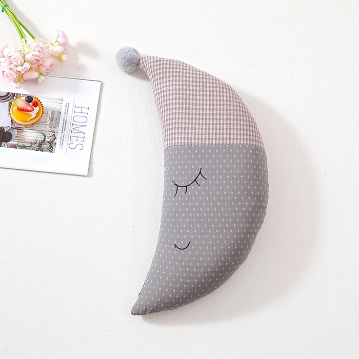 91家纺网 家纺一手货源 找家纺 糖果枕芯 2025新款异性荞麦枕月亮枕调理颈椎枕头枕芯 小月亮 灰色