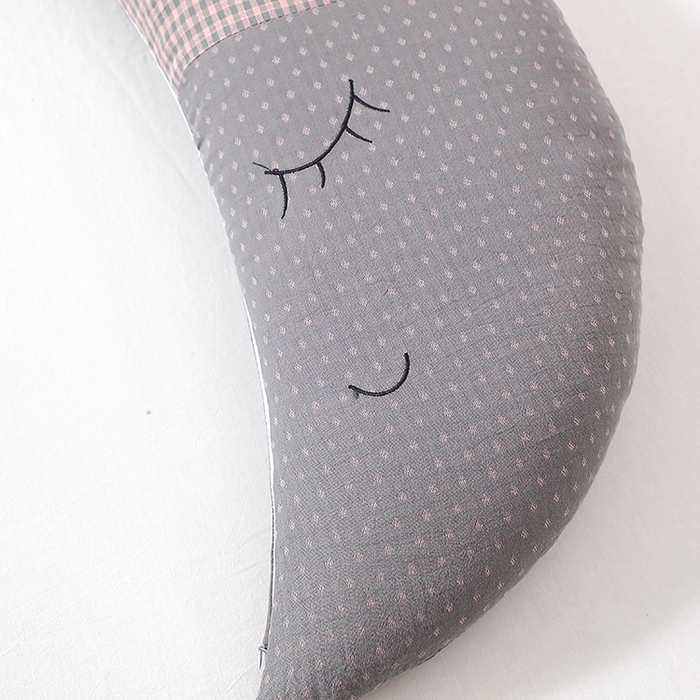 91家纺网 家纺一手货源 找家纺 糖果枕芯 2025新款异性荞麦枕月亮枕调理颈椎枕头枕芯 小月亮 灰色