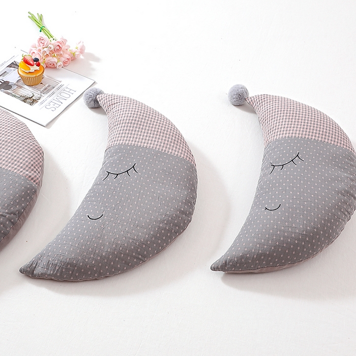 91家纺网 家纺一手货源 找家纺 糖果枕芯 2025新款异性荞麦枕月亮枕调理颈椎枕头枕芯 小月亮 灰色