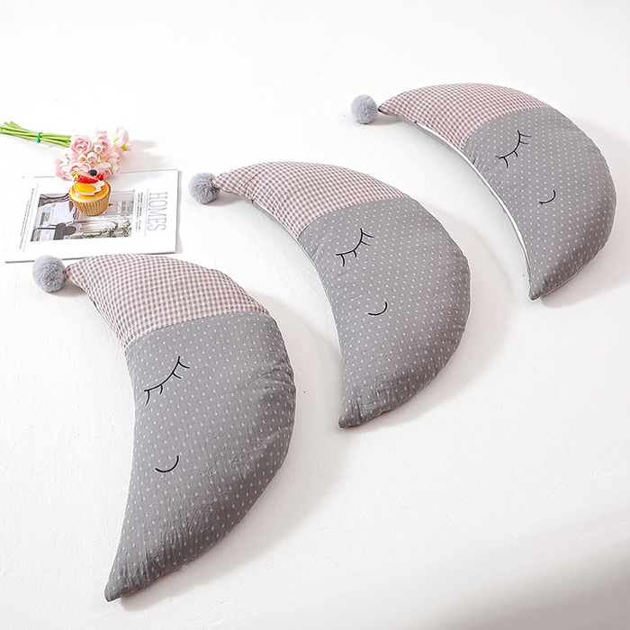 91家纺网 家纺一手货源 找家纺 糖果枕芯 2025新款异性荞麦枕月亮枕调理颈椎枕头枕芯 小月亮 灰色
