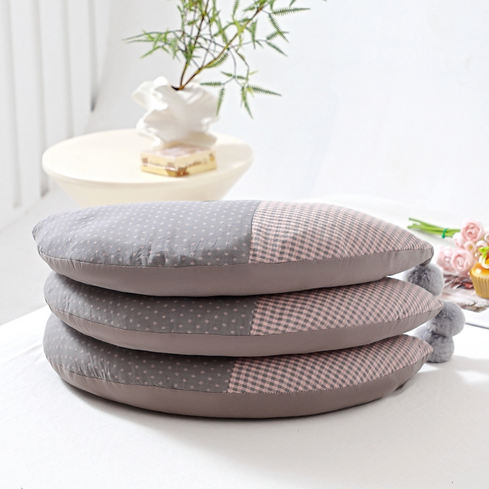 91家纺网 家纺一手货源 找家纺 糖果枕芯 2025新款异性荞麦枕月亮枕调理颈椎枕头枕芯 小月亮 灰色