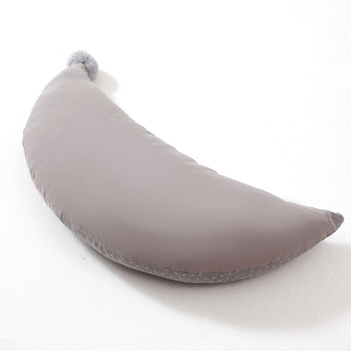 91家纺网 家纺一手货源 找家纺 糖果枕芯 2025新款异性荞麦枕月亮枕调理颈椎枕头枕芯 小月亮 灰色