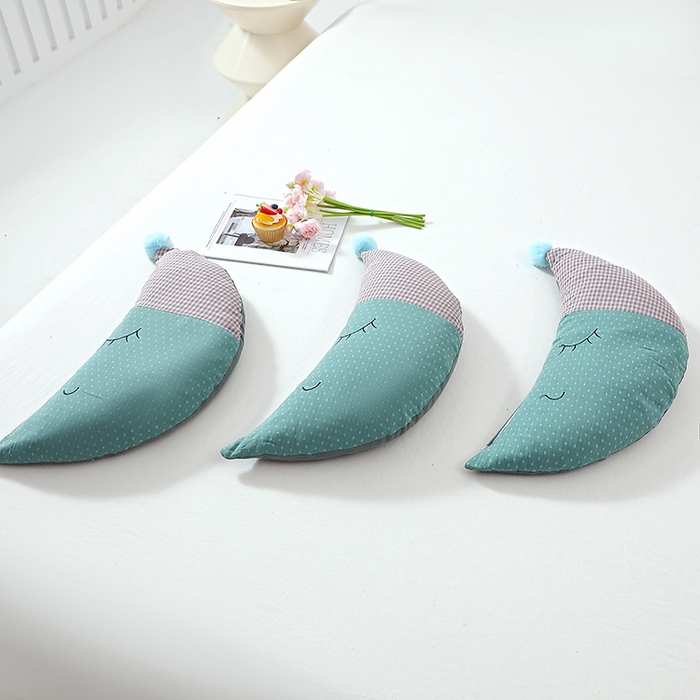 91家纺网 家纺一手货源 找家纺 糖果枕芯 2025新款异性荞麦枕月亮枕调理颈椎枕头枕芯 小月亮 绿色