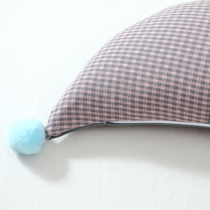 91家纺网 家纺一手货源 找家纺 糖果枕芯 2025新款异性荞麦枕月亮枕调理颈椎枕头枕芯 小月亮 绿色