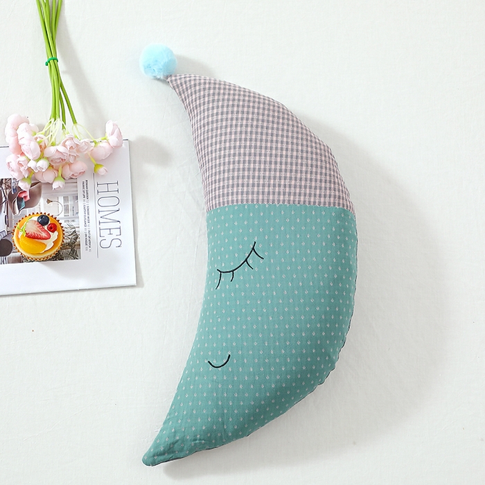 91家纺网 家纺一手货源 找家纺 糖果枕芯 2025新款异性荞麦枕月亮枕调理颈椎枕头枕芯 小月亮 绿色