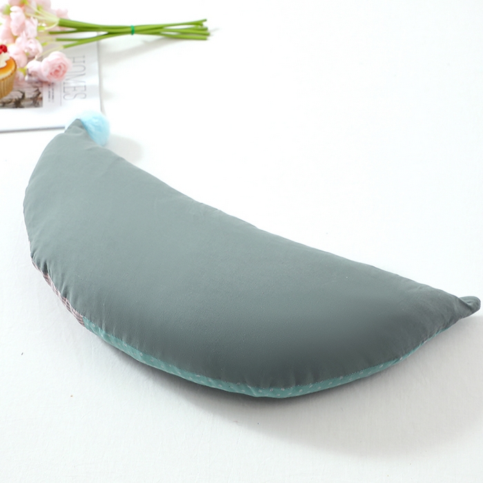 91家纺网 家纺一手货源 找家纺 糖果枕芯 2025新款异性荞麦枕月亮枕调理颈椎枕头枕芯 小月亮 绿色