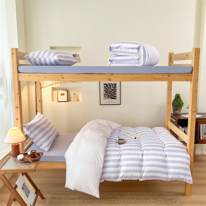 91家纺网 家纺一手货源 找家纺 （总）多品家纺 2025春夏新款超柔水洗棉学生宿舍三件套