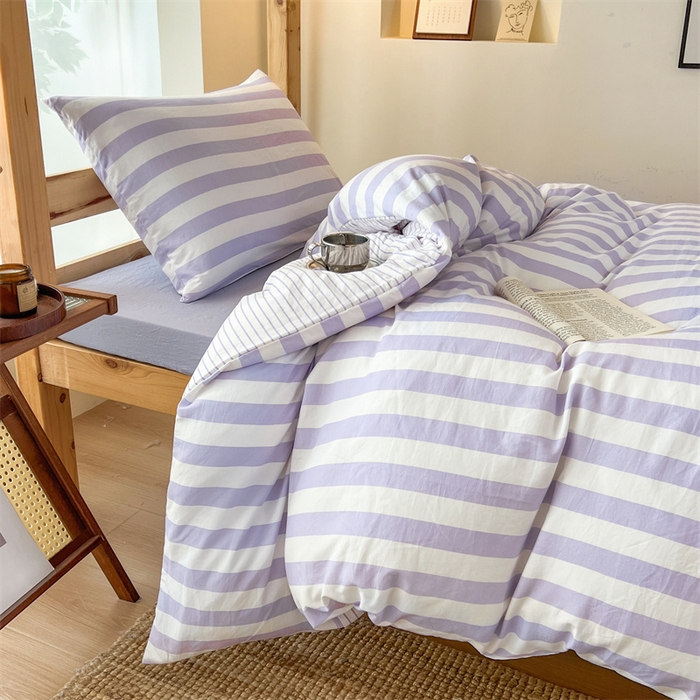 91家纺网 家纺一手货源 找家纺 （总）多品家纺 2025春夏新款超柔水洗棉学生宿舍三件套