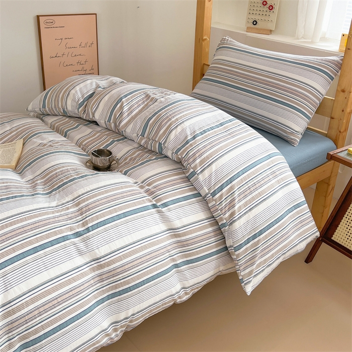 91家纺网 家纺一手货源 找家纺 （总）多品家纺 2025春夏新款超柔水洗棉学生宿舍三件套