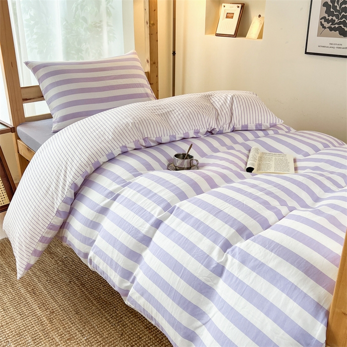 91家纺网 家纺一手货源 找家纺 （总）多品家纺 2025春夏新款超柔水洗棉学生宿舍三件套