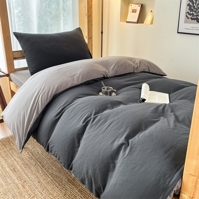 91家纺网 家纺一手货源 找家纺 （总）多品家纺 2025春夏新款超柔水洗棉学生宿舍三件套