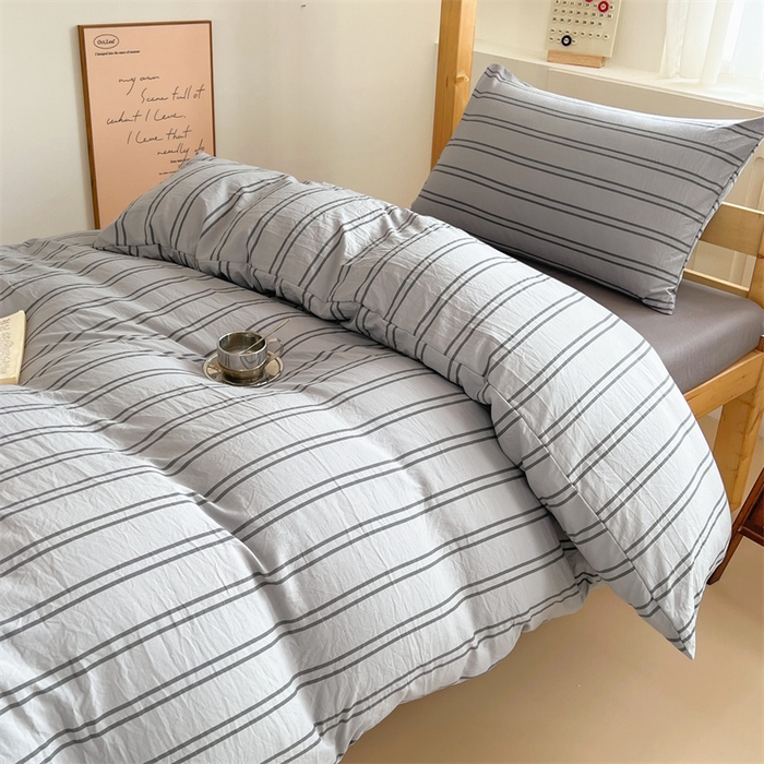 91家纺网 家纺一手货源 找家纺 （总）多品家纺 2025春夏新款超柔水洗棉学生宿舍三件套