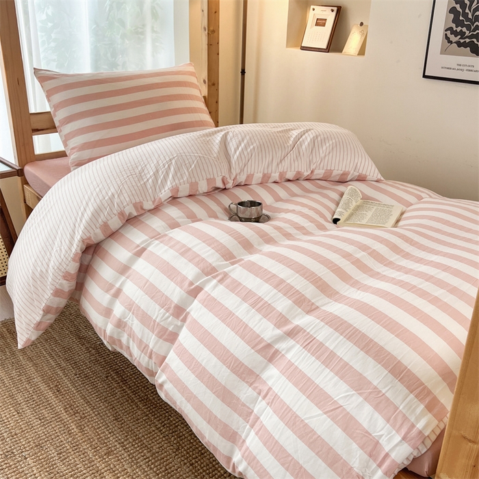 91家纺网 家纺一手货源 找家纺 （总）多品家纺 2025春夏新款超柔水洗棉学生宿舍三件套