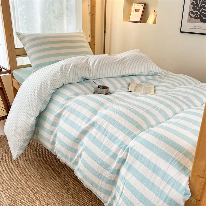 91家纺网 家纺一手货源 找家纺 （总）多品家纺 2025春夏新款超柔水洗棉学生宿舍三件套