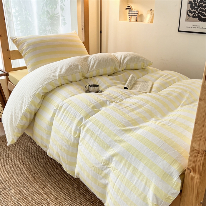 91家纺网 家纺一手货源 找家纺 （总）多品家纺 2025春夏新款超柔水洗棉学生宿舍三件套