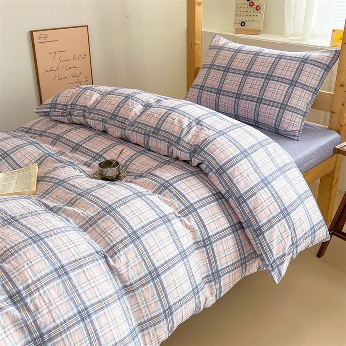 91家纺网 家纺一手货源 找家纺 （总）多品家纺 2025春夏新款超柔水洗棉学生宿舍三件套