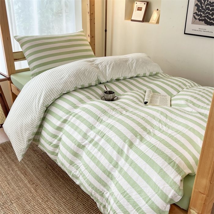 91家纺网 家纺一手货源 找家纺 （总）多品家纺 2025春夏新款超柔水洗棉学生宿舍三件套