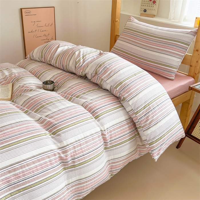 91家纺网 家纺一手货源 找家纺 （总）多品家纺 2025春夏新款超柔水洗棉学生宿舍三件套