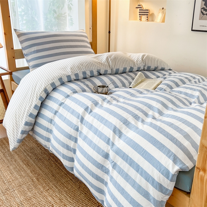 91家纺网 家纺一手货源 找家纺 （总）多品家纺 2025春夏新款超柔水洗棉学生宿舍三件套