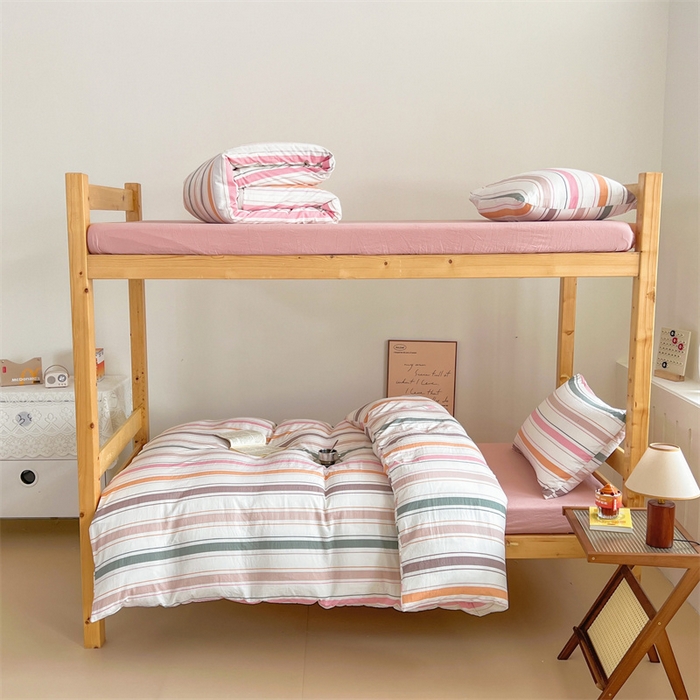 91家纺网 家纺一手货源 找家纺 多品家纺 2025春夏新款超柔水洗棉学生宿舍三件套 可可西里