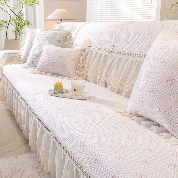 91家纺网 家纺一手货源 找家纺 （总）共鸣沙发垫 2025新款夏凉蝴蝶结沙发直排沙发垫