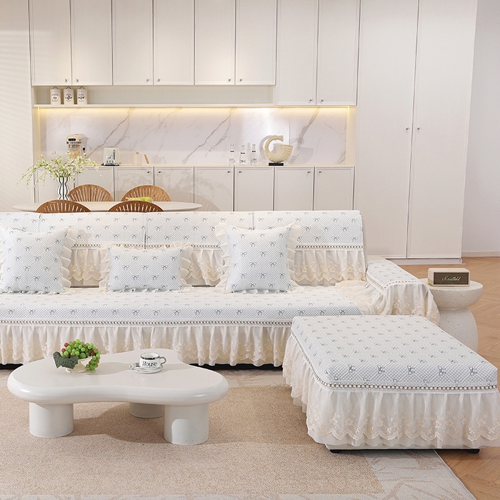 91家纺网 家纺一手货源 找家纺 （总）共鸣沙发垫 2025新款夏凉蝴蝶结沙发直排沙发垫