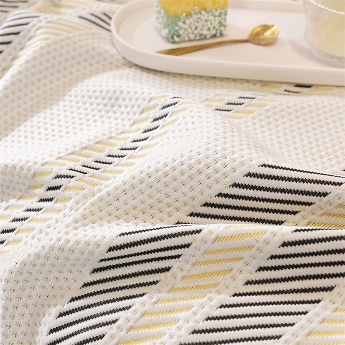 91家纺网 家纺一手货源 找家纺 共鸣沙发垫 2025新款夏季凉感沙发巾 凉感条纹