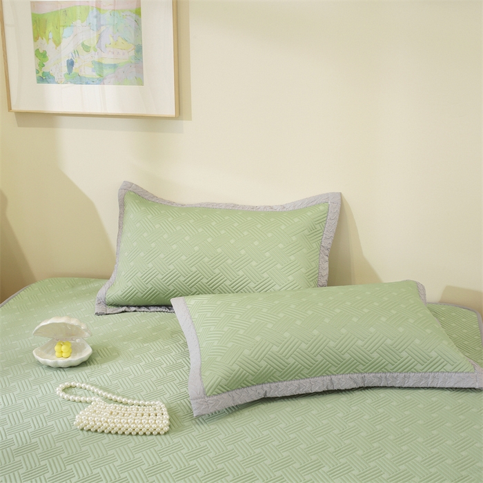 91家纺网 家纺一手货源 找家纺 共鸣沙发垫 2025新款凉豆豆床笠款凉席 床笠冰豆斜纹绿色