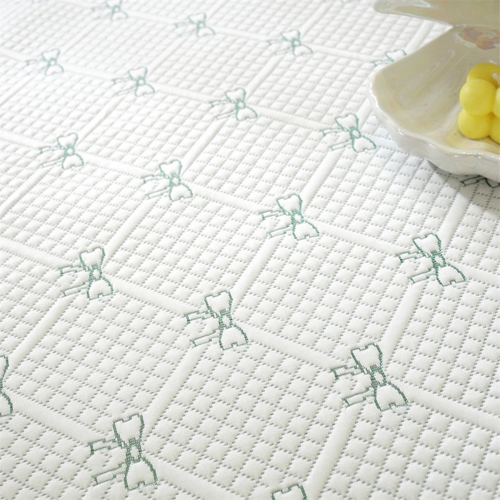 91家纺网 家纺一手货源 找家纺 共鸣沙发垫 2025新款凉豆豆床笠款凉席 床笠蝴蝶结浅绿