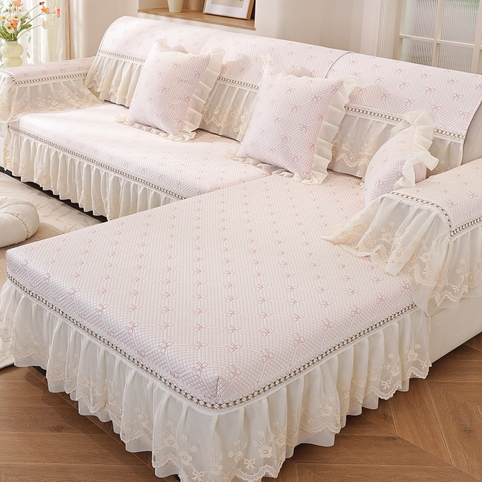 91家纺网 家纺一手货源 找家纺 （总）共鸣沙发垫 2025新款凉感蝴蝶结沙发垫