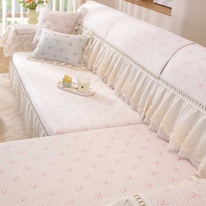 91家纺网 家纺一手货源 找家纺 （总）共鸣沙发垫 2025新款凉感蝴蝶结沙发垫