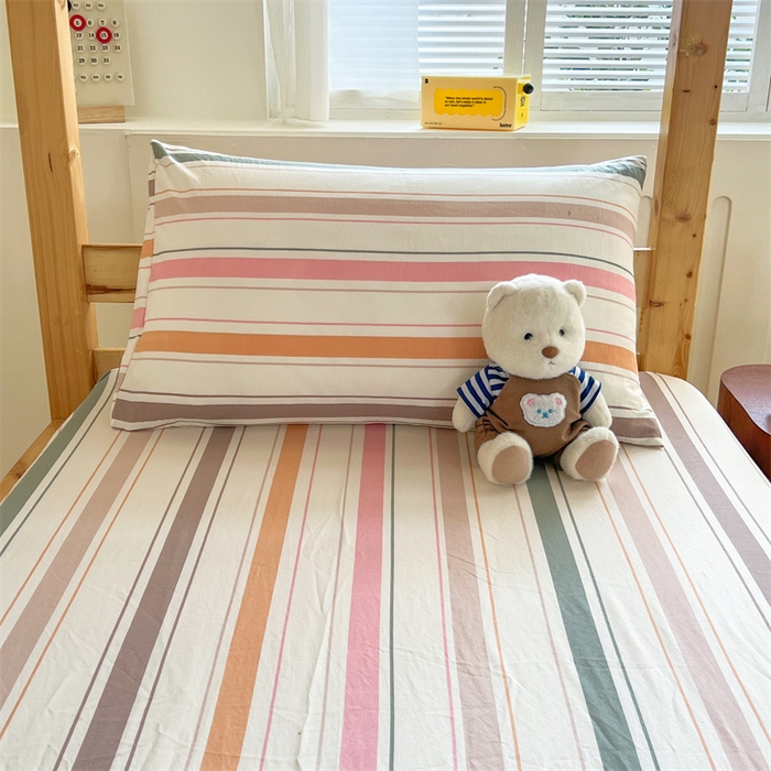 91家纺网 家纺一手货源 找家纺 多品家纺 2025春夏新款超柔水洗棉学生宿舍床笠 可可西里