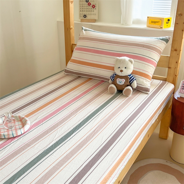 91家纺网 家纺一手货源 找家纺 多品家纺 2025春夏新款超柔水洗棉学生宿舍床笠 可可西里