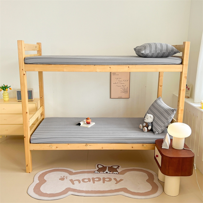 91家纺网 家纺一手货源 找家纺 多品家纺 2025春夏新款超柔水洗棉学生宿舍床笠 律动