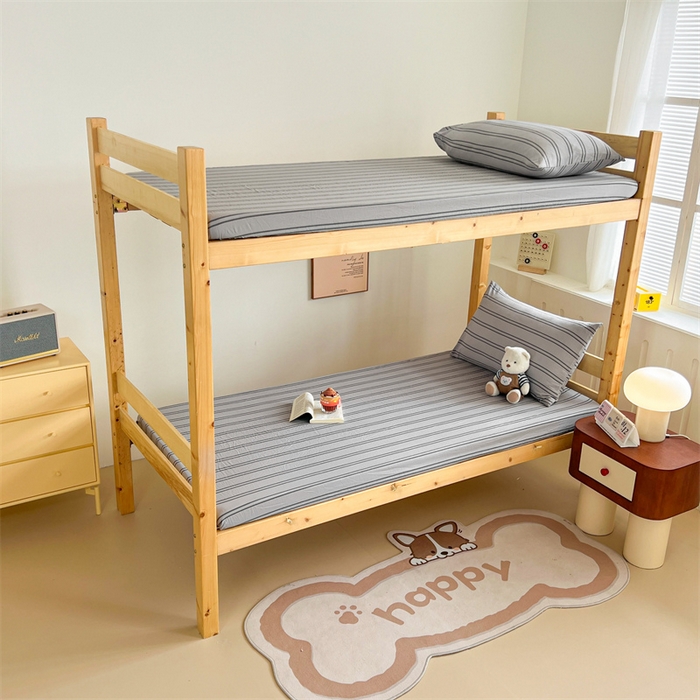 91家纺网 家纺一手货源 找家纺 多品家纺 2025春夏新款超柔水洗棉学生宿舍床笠 律动