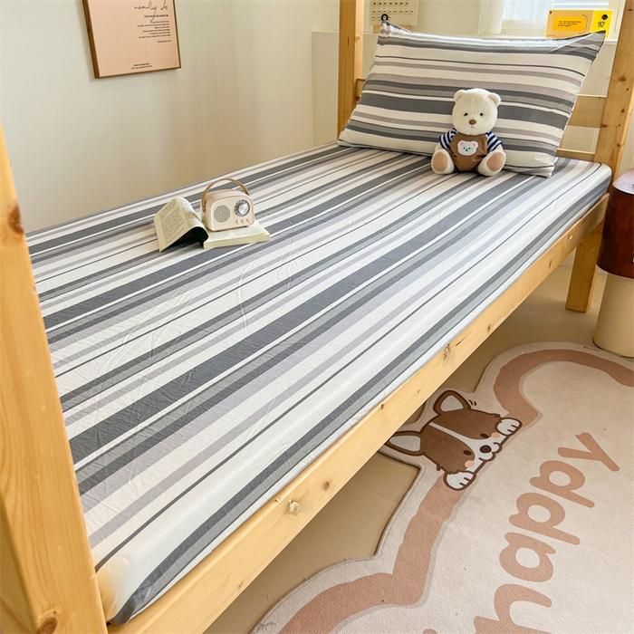 91家纺网 家纺一手货源 找家纺 多品家纺 2025春夏新款超柔水洗棉学生宿舍床笠 墨尔本