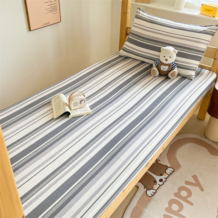 91家纺网 家纺一手货源 找家纺 多品家纺 2025春夏新款超柔水洗棉学生宿舍床笠 墨尔本