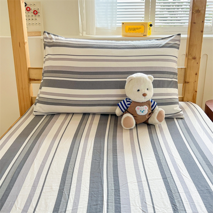 91家纺网 家纺一手货源 找家纺 多品家纺 2025春夏新款超柔水洗棉学生宿舍床笠 墨尔本