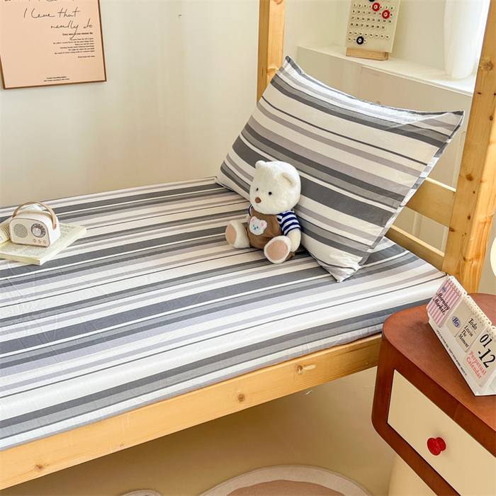 91家纺网 家纺一手货源 找家纺 多品家纺 2025春夏新款超柔水洗棉学生宿舍床笠 墨尔本