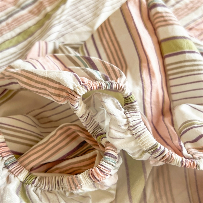 91家纺网 家纺一手货源 找家纺 多品家纺 2025春夏新款超柔水洗棉学生宿舍床笠 唯爱